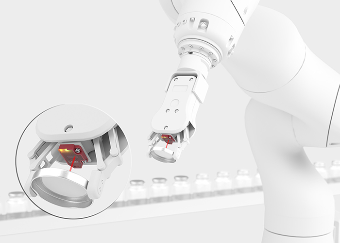 Lichttaster HT 20 zur Anwesenheitsdetektion im Robotergreifer