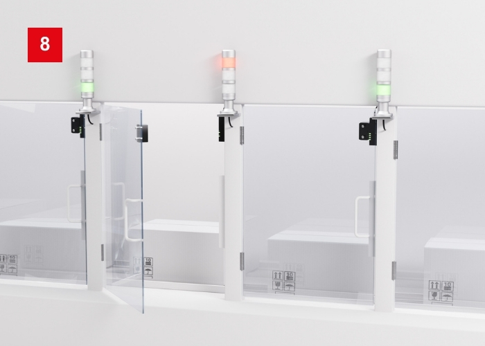 Sicherheitsnäherungssensor mit RFID RD800 zur Türüberwachung an Maschinen