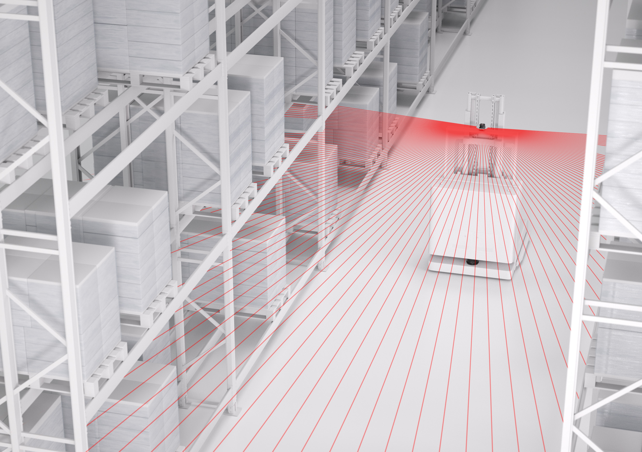 Messender Laserscanner ROD zur Umgebungserfassung und Navigation von AMR oder AGV