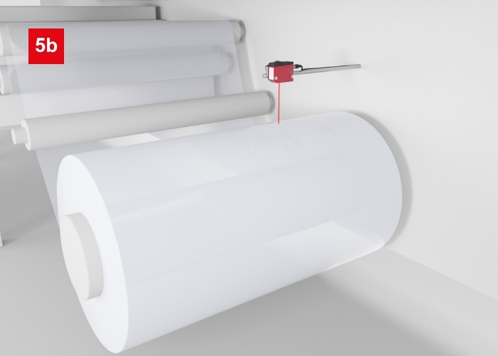 Messender Sensor ODS zur Auffüllung des Folienvorrats