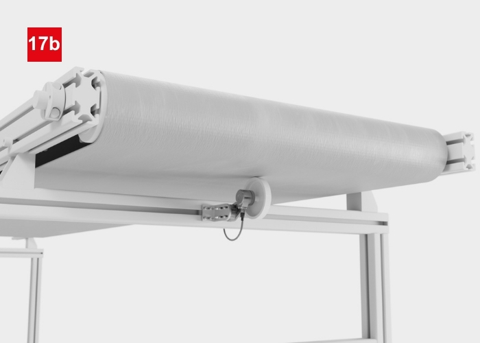 Förderband mit Rollrad-Encoder zur Steuerung des Materialflusses in der Verpackungsindustrie