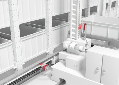 Intralogistik I Sensorlösungen für Regalbediengeräte | Leuze